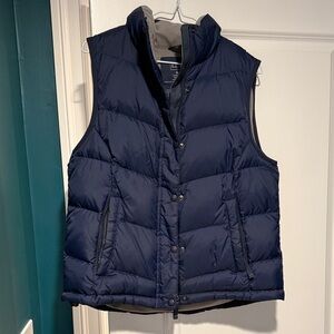 LL Bean blue puffy vest - women’s medium